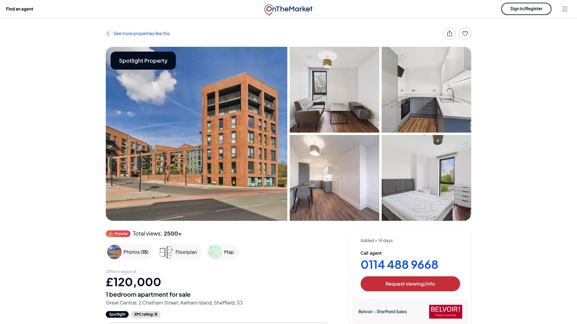 7 Best 1 Bed Flat In Sheffield Options To Check Out In 2025 - Great Central, Kelham Island, S3 – Stylish New Build