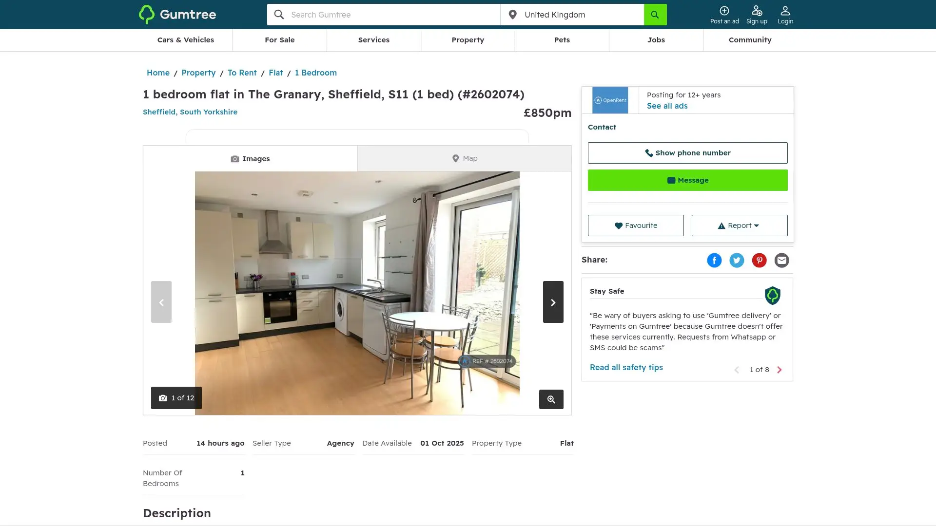 7 Best 1 Bed Flat In Sheffield Options To Check Out In 2025 - The Granary, S11 – Upscale Suburban Flat
