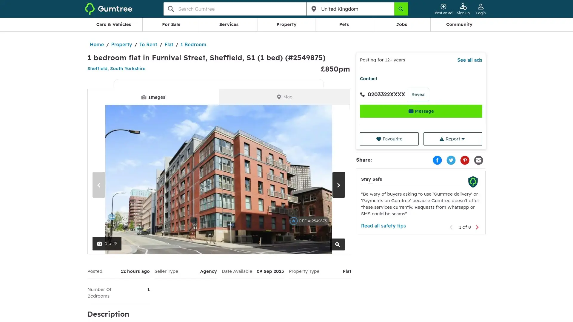 7 Best 1 Bed Flat In Sheffield Options To Check Out In 2025 - Furnival Street, S1 – Central Flat with Modern Touches