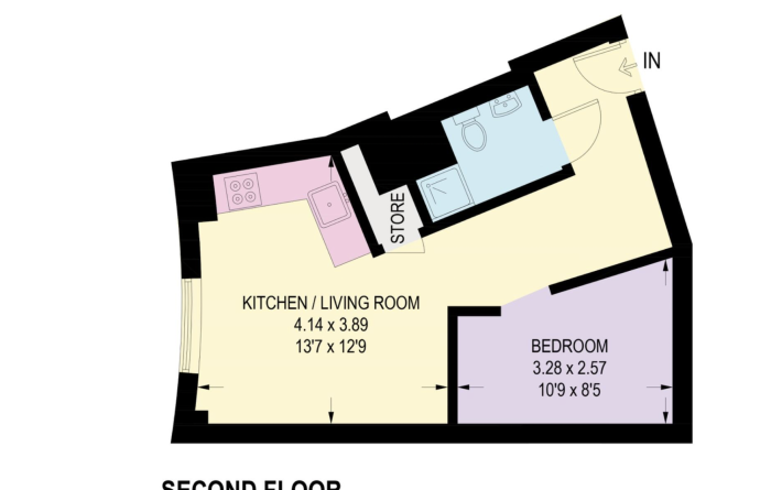 Studio, West one,floorplan