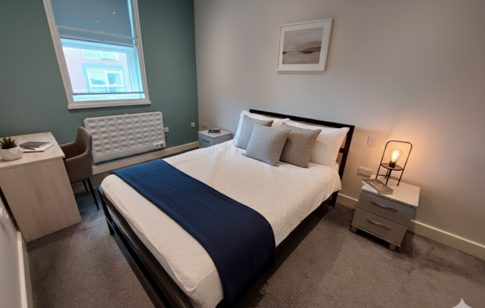 huttons buildings 1 bed apartment bedroom